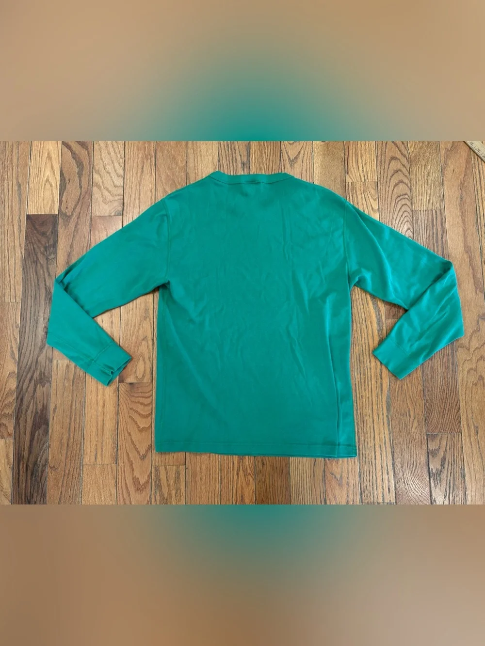 Hanna Andersson Adult L Large Green Organic Cotton Long Sleeve T-Shirt Tee Shirt